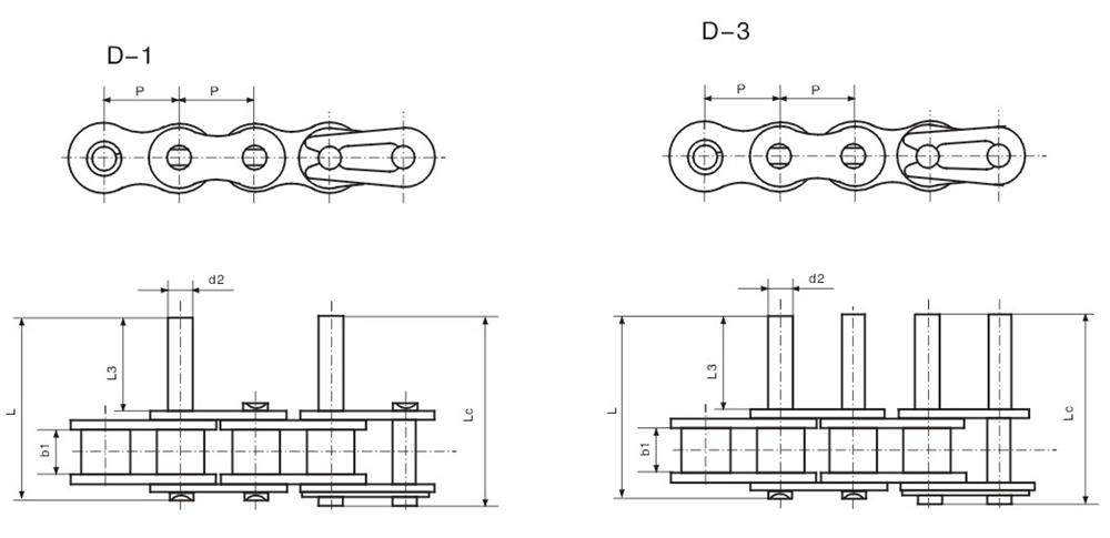 不锈钢短节距输送链附件(加长轴销） Stainless steel short pitch conveyor chain with extended pins-1.jpg